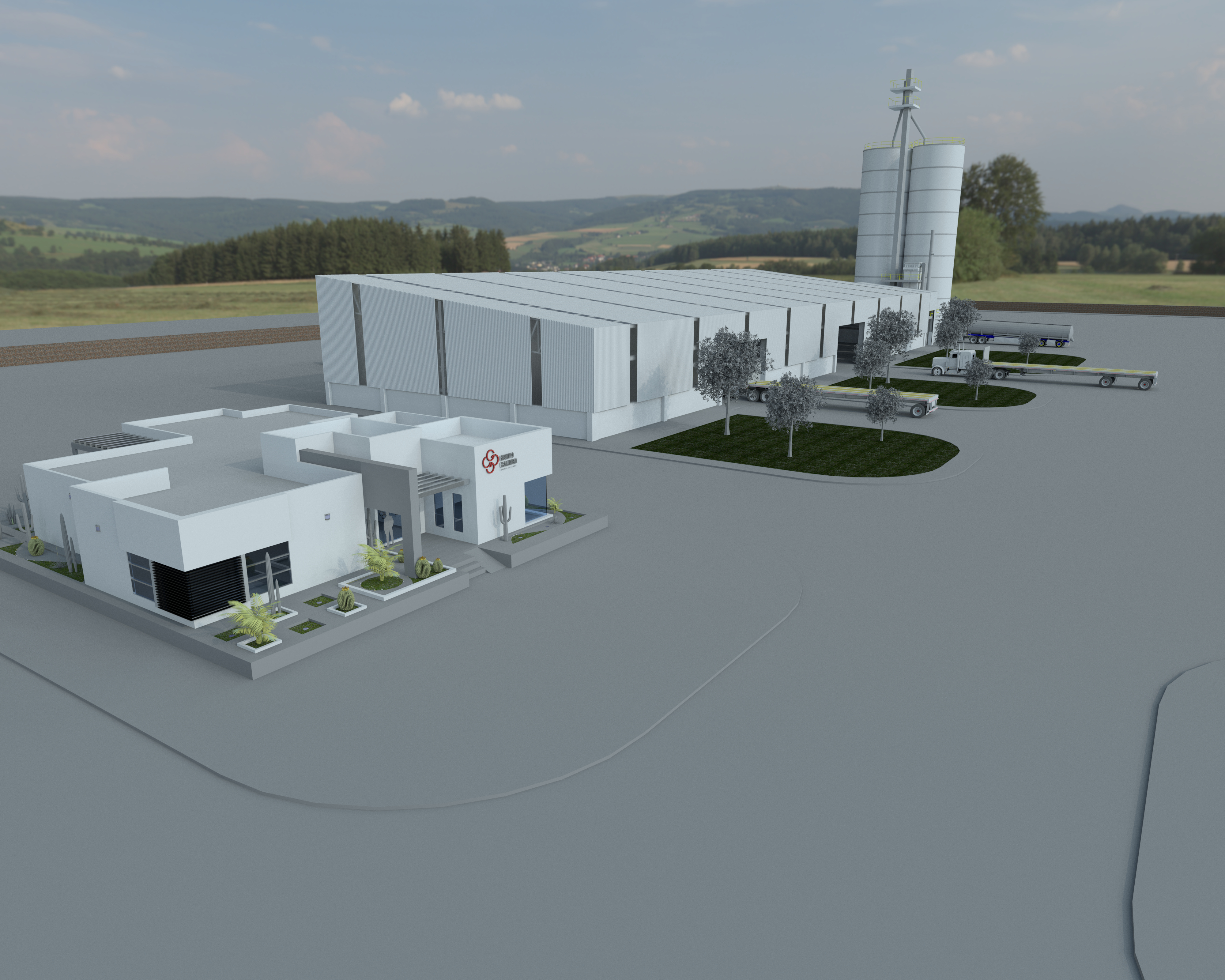 Calcem — Grupo Calidra, Perú (render conceptual)